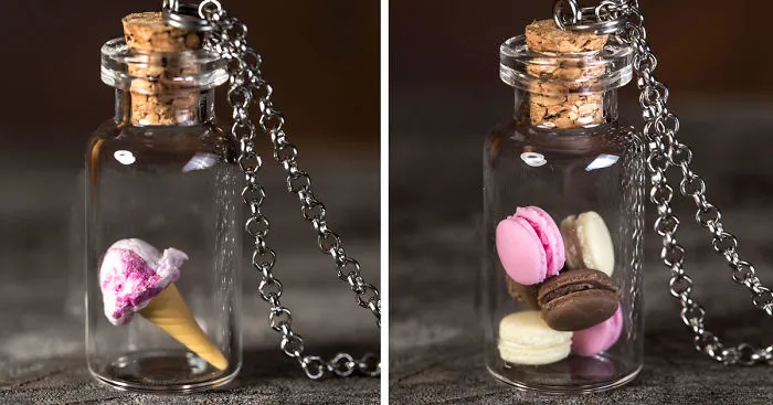 I Create Miniature Food Necklaces