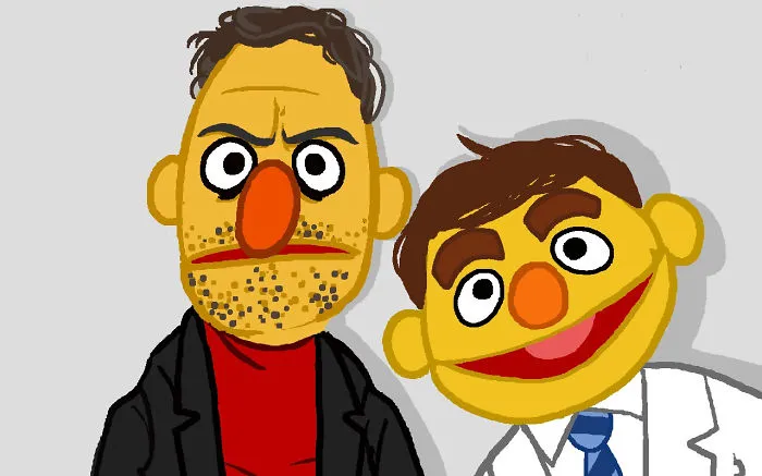 Bert And Ernie After Joining Fight Club