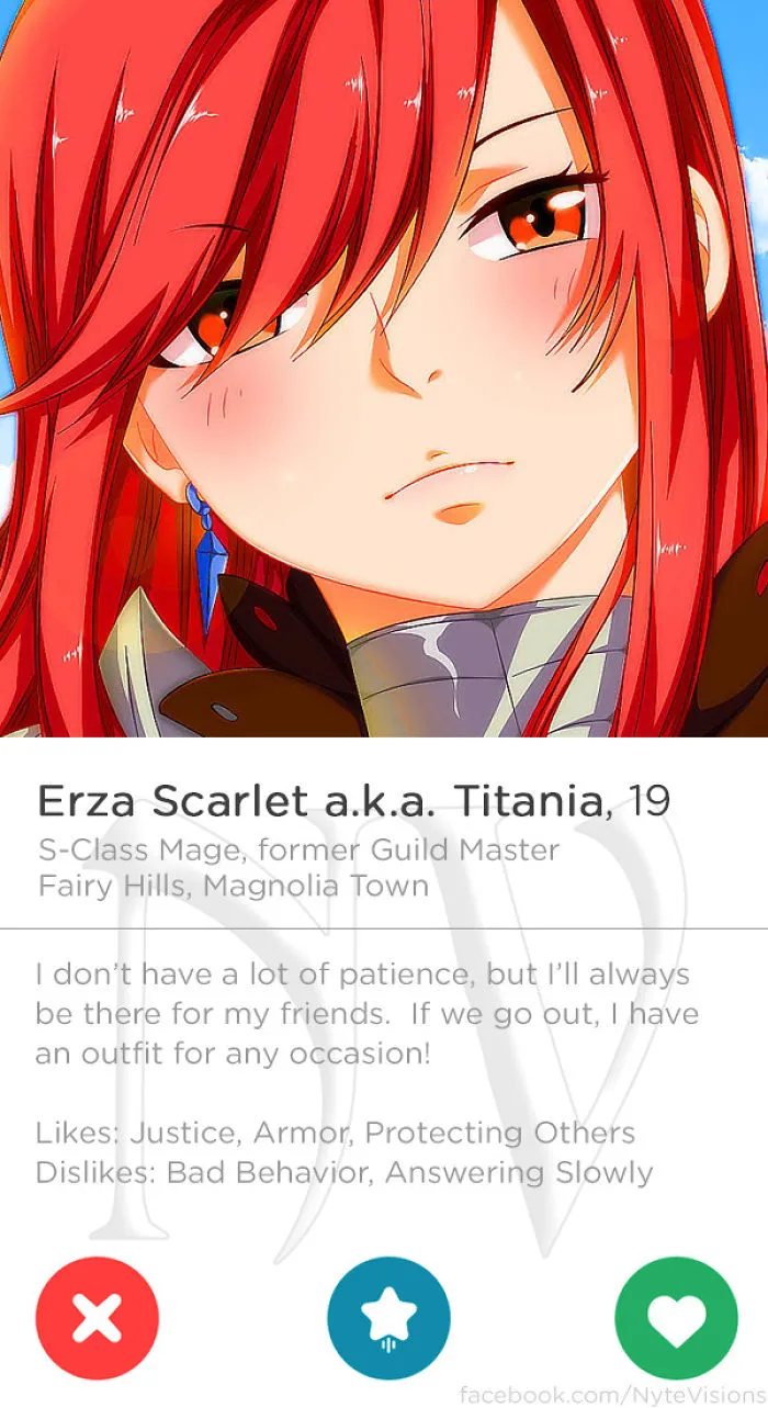 If Anime Characters Were On Tinder