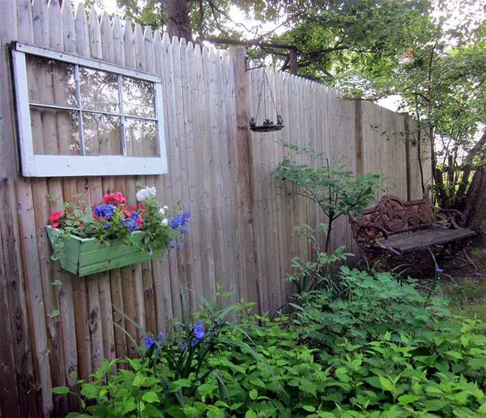 Old Window Fence Decor