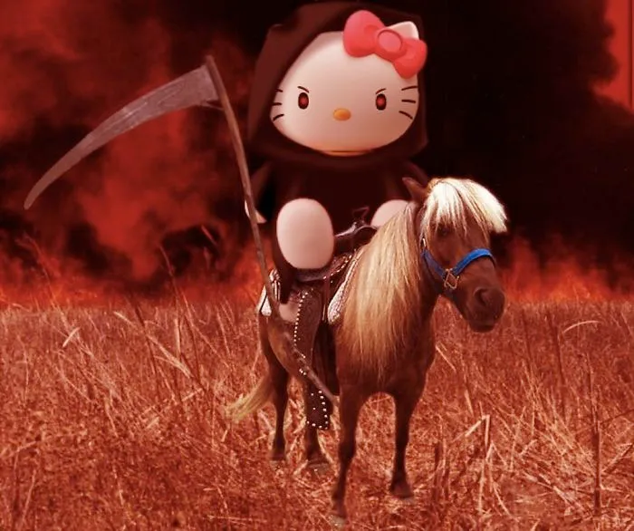 Hello Kitty Going To Work At Her Secret Job
