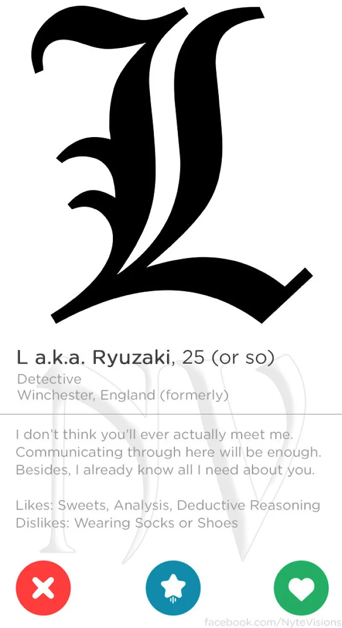 If Anime Characters Were On Tinder