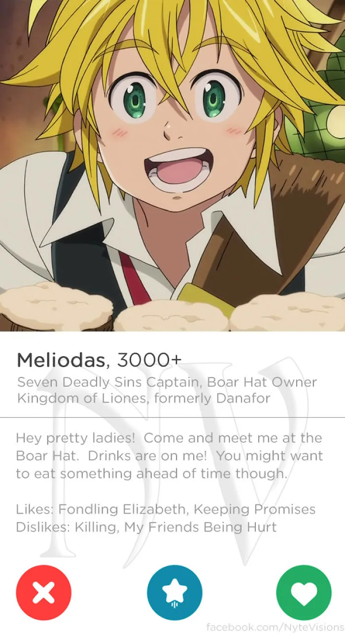 If Anime Characters Were On Tinder