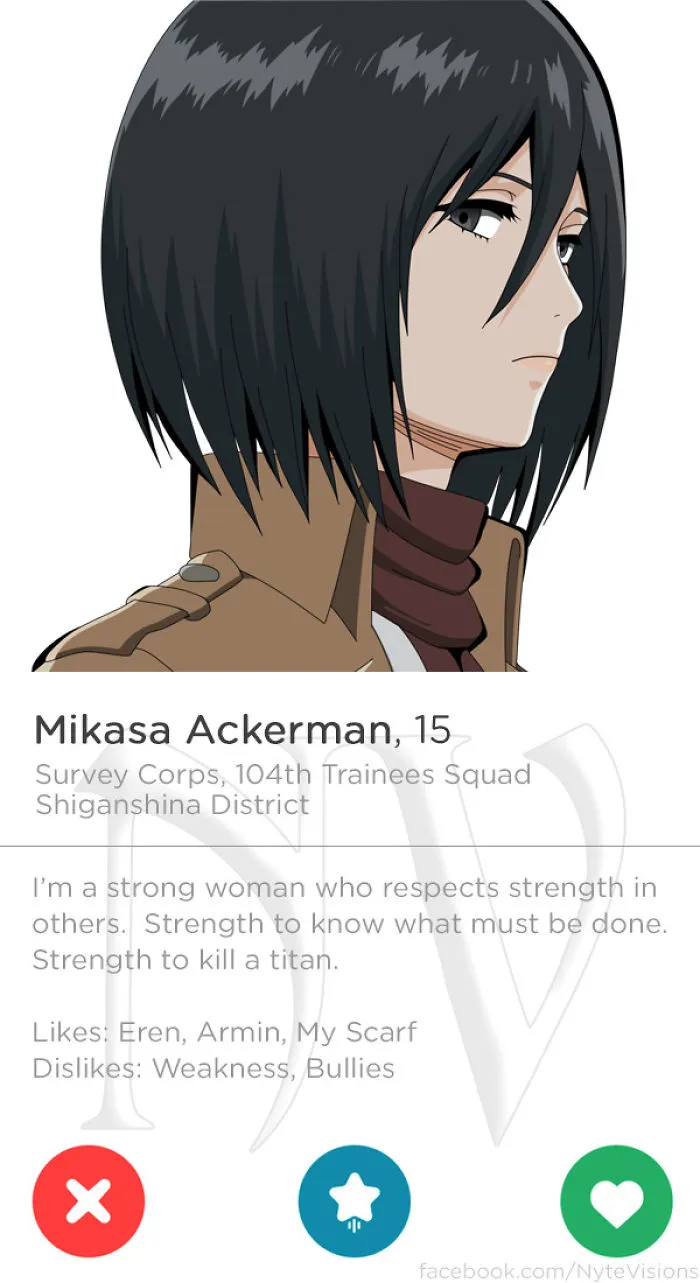 If Anime Characters Were On Tinder