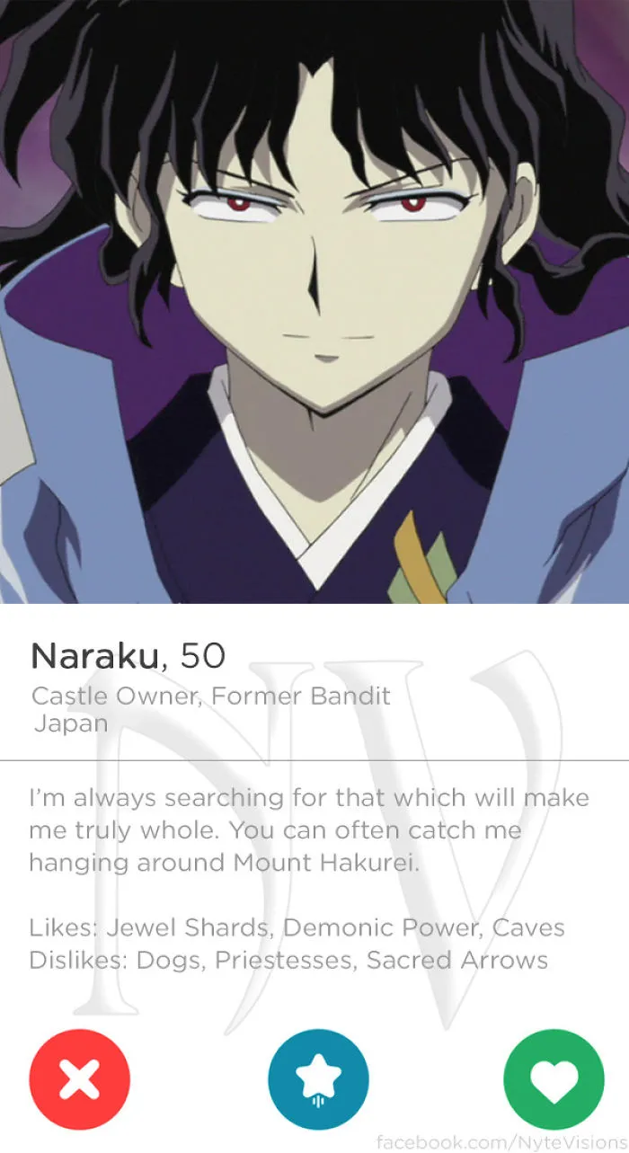 If Anime Characters Were On Tinder