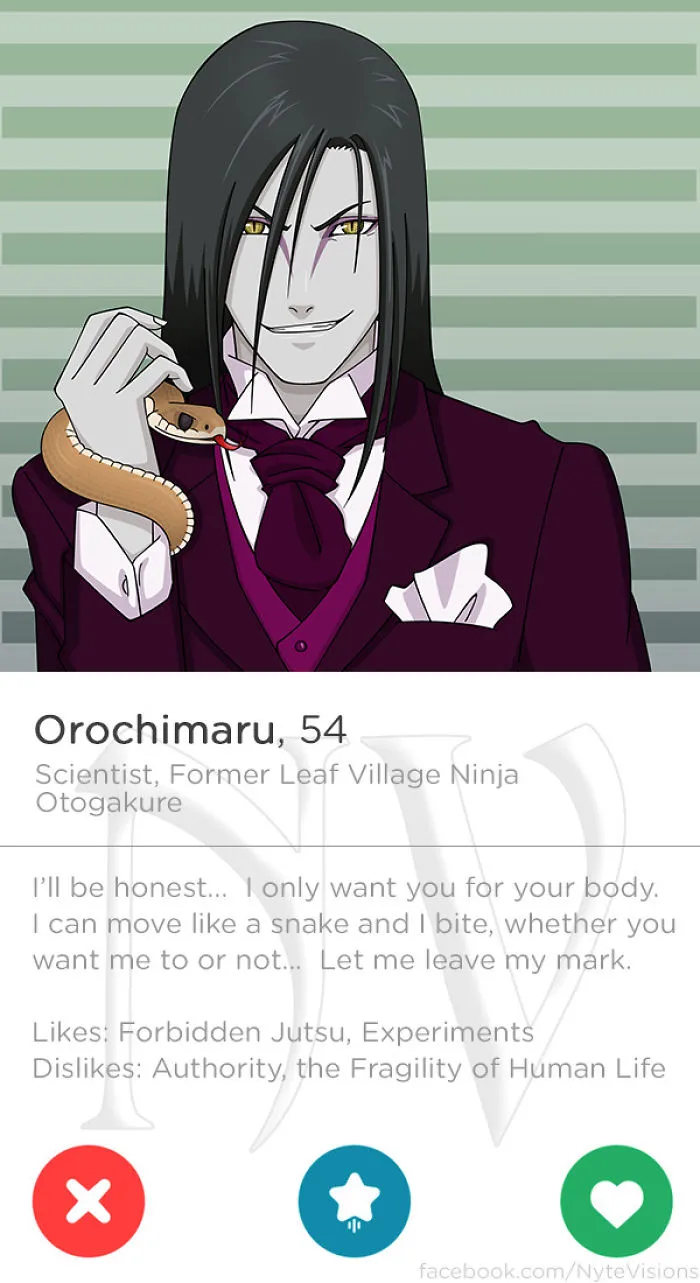 If Anime Characters Were On Tinder