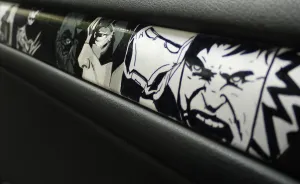 I Illustrated Our Car With Comic Heroes And Villains