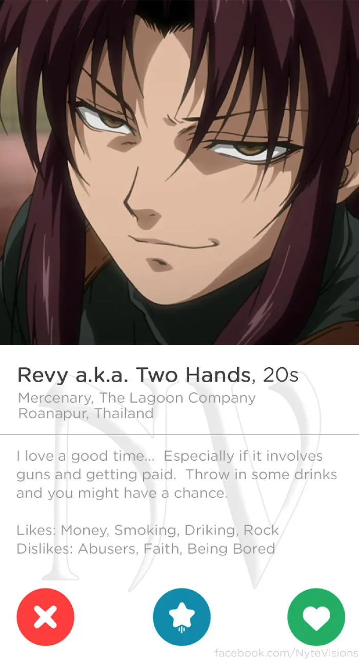 If Anime Characters Were On Tinder