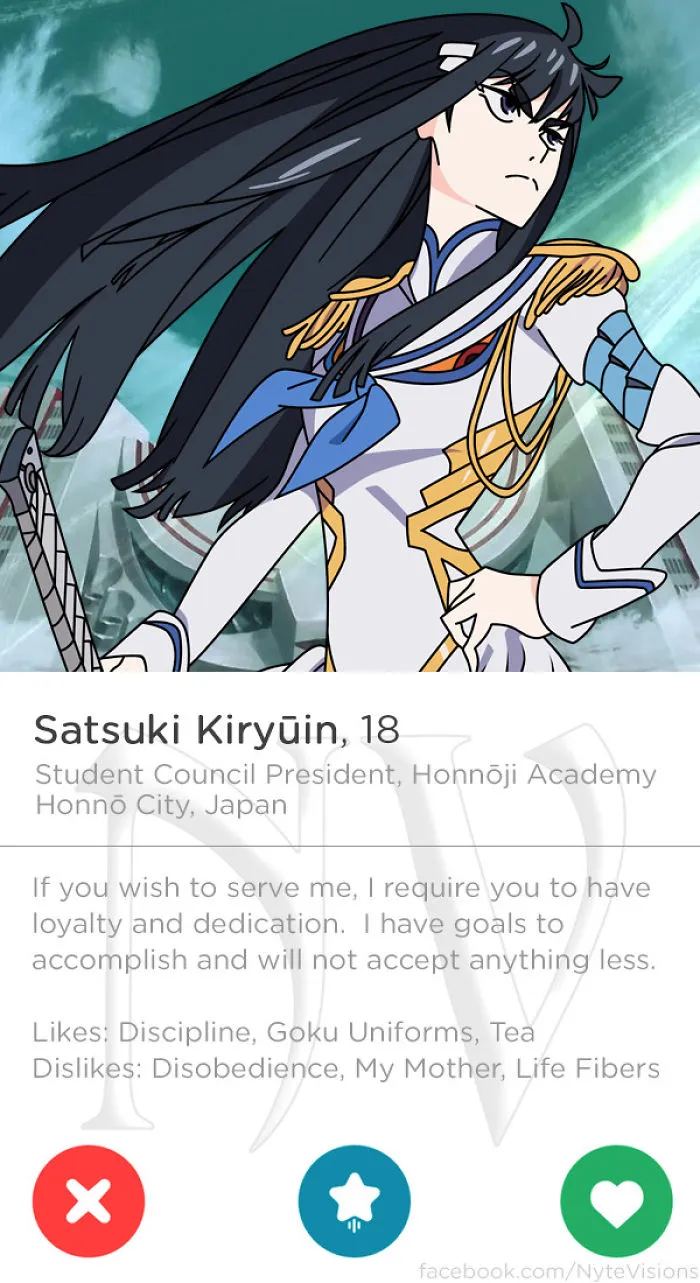 If Anime Characters Were On Tinder