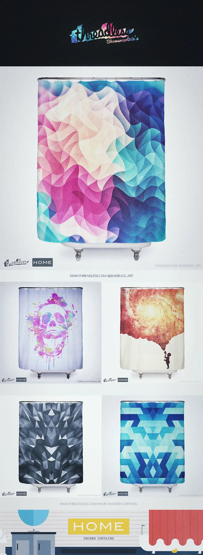 Shower Curtains @threadless