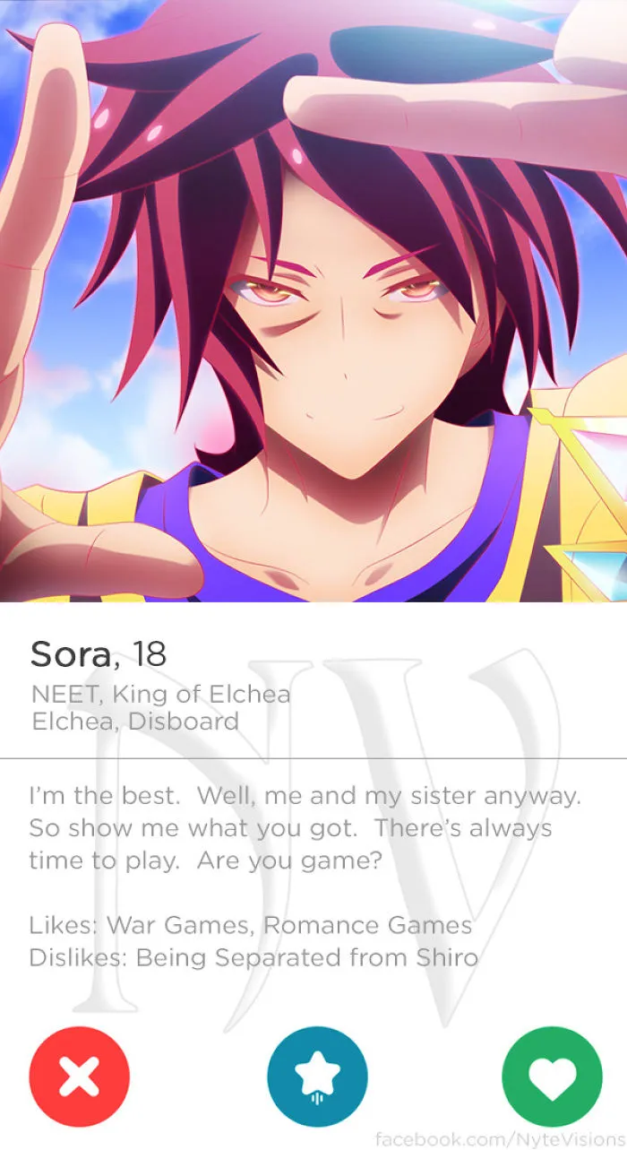 If Anime Characters Were On Tinder