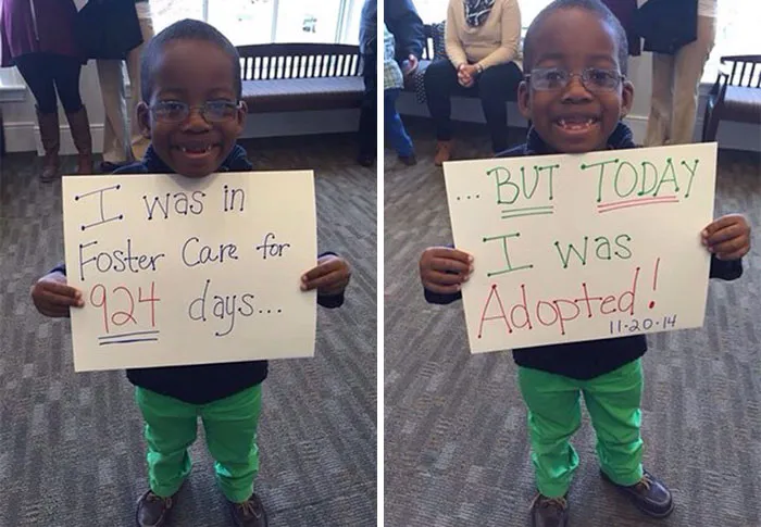 70 Heartwarming Pics Of Children Who Were Just Adopted
