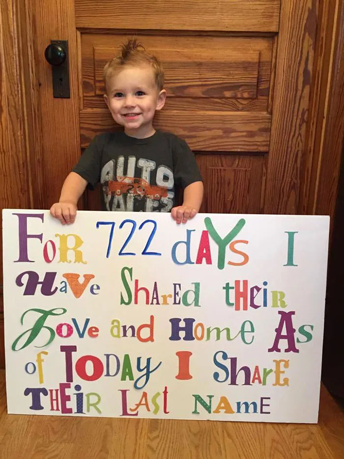 70 Heartwarming Pics Of Children Who Were Just Adopted