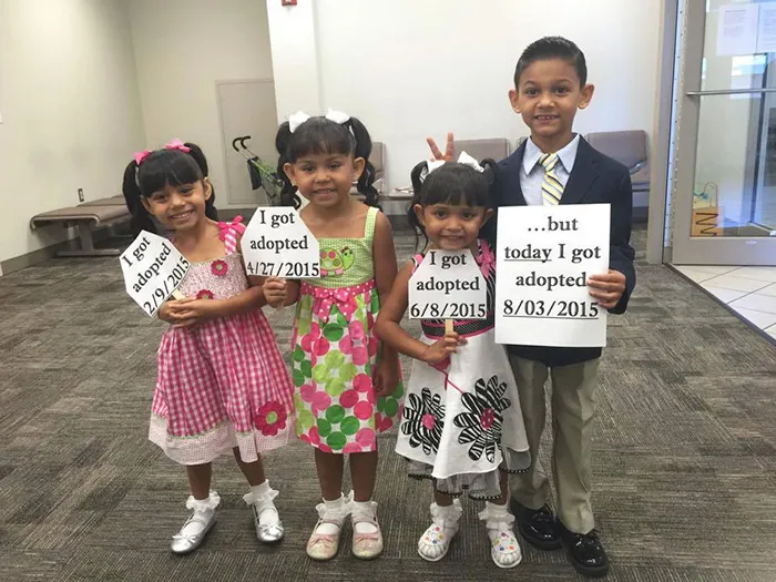 70 Heartwarming Pics Of Children Who Were Just Adopted