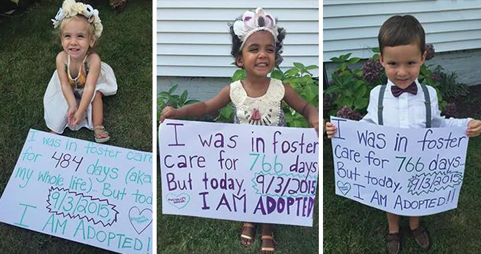 70 Heartwarming Pics Of Children Who Were Just Adopted