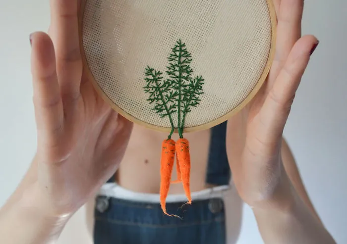 Embroidered Vegetables By Veselka Bulkan