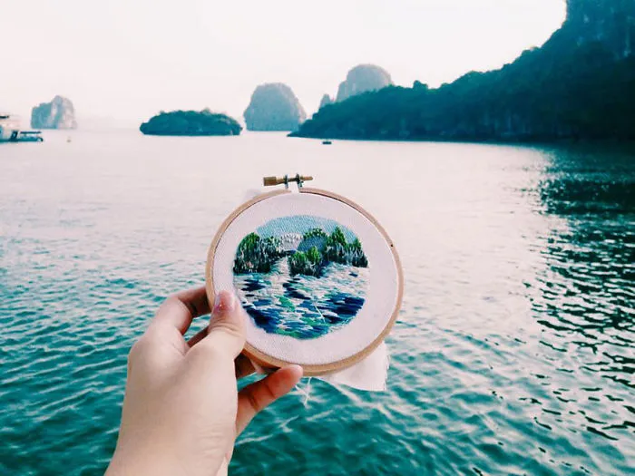 Instead Of Taking Photos, Teresa Lim Embroiders Her Travels On-site