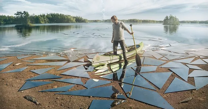 Photographer Uses 17 Square Meters Of Mirror For This Epic Shot