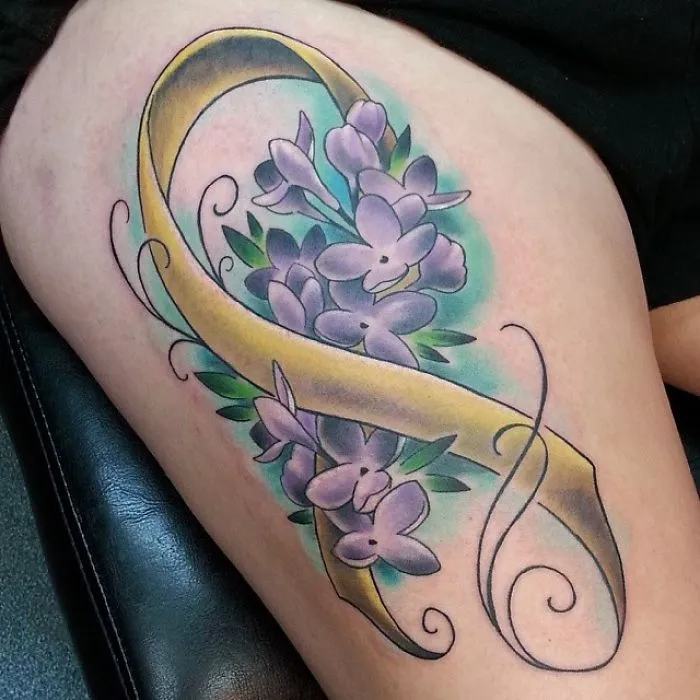 Breast Cancer Ribbon Tattoos