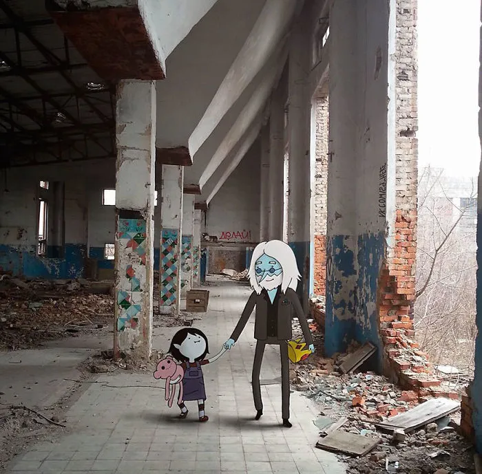 Cartoon Characters Added To Real Life By Russian Artists
