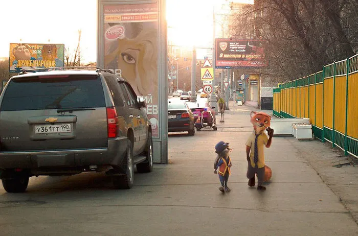 Cartoon Characters Added To Real Life By Russian Artists