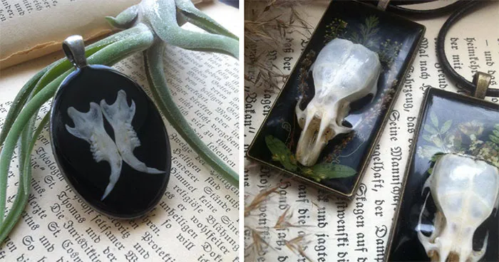 Artist Creates Beautiful Morbid Jewelry