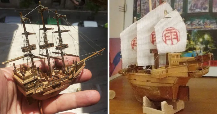 My Dad Builds Amazing Ships Out Of Nutshells
