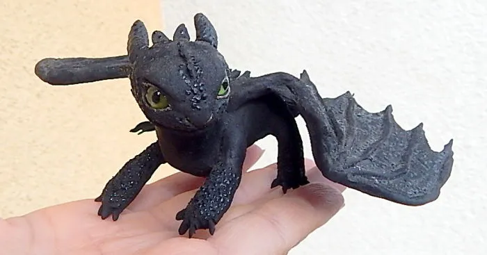 I Made This Toothless Night Fury Out Of Clay
