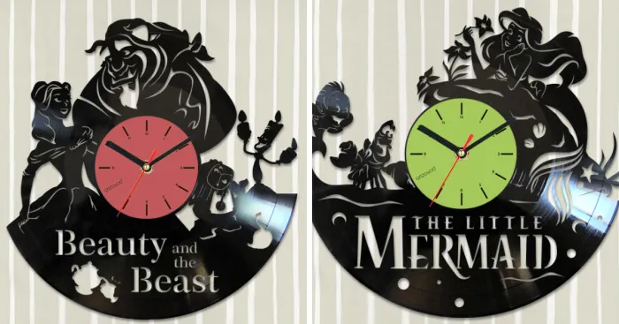 I Made Disney Inspired Clocks From Old Vinyl Records