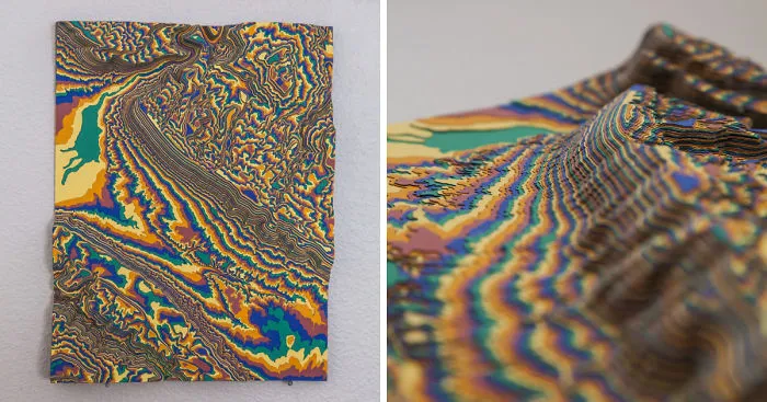 I Sculpt Landscapes With Vibrant, Multicolored Lasercut Materials