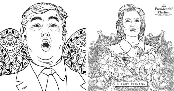 I Turned The 2016 Presidential Candidates Into Adult Coloring Book Pages