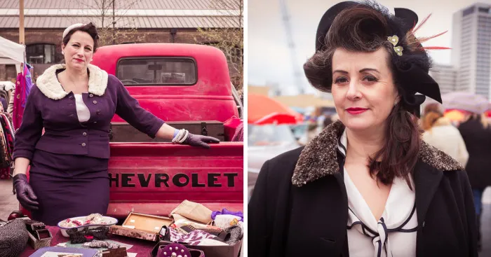 I Captured 50's Vibe At The Vintage Classic Car Boot Sale In Kings Cross