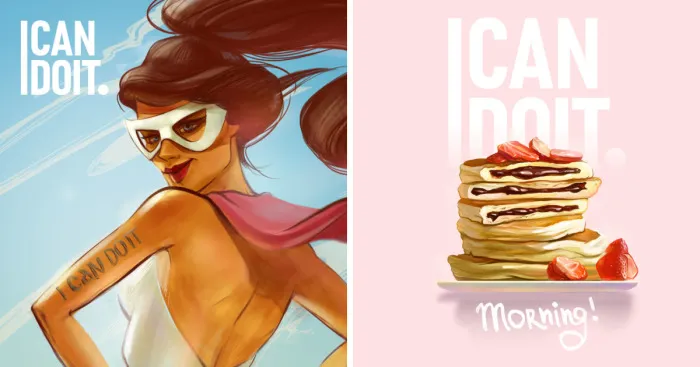 We Make Inspirational Illustrations To Remind That You Can Do It