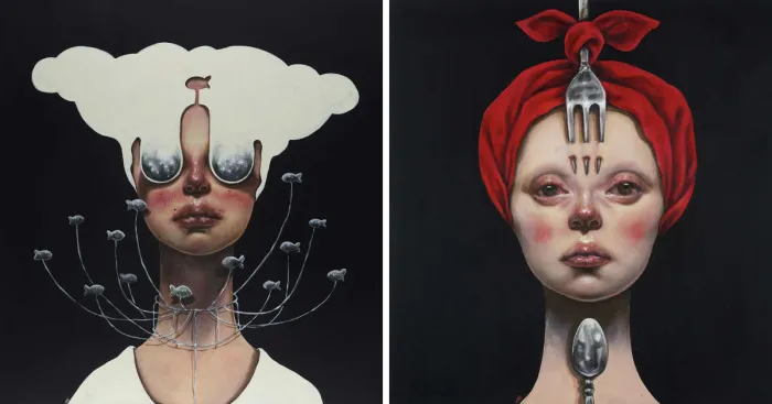 Surreal Portraits Of Women Painted By An Iranian Artist
