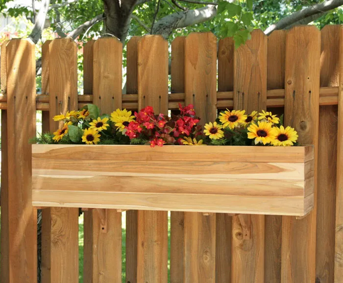 Flower Planter Fence Decor
