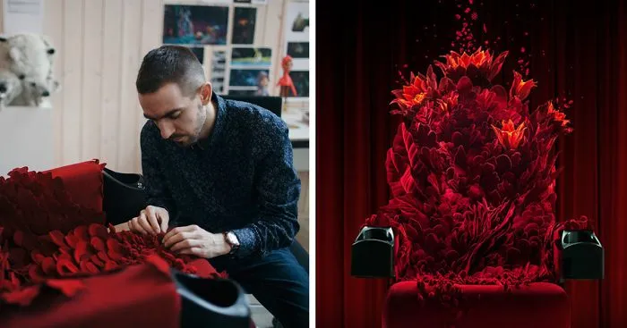 I Brought A Regular Movie Theater Chair To Life By Making It Bloom
