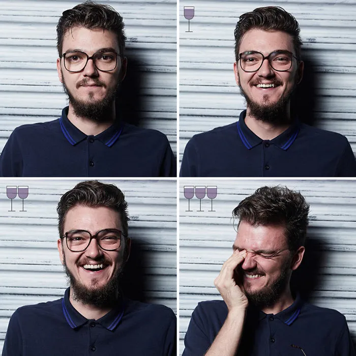 How People Look After 1, 2, and 3 Glasses Of Wine