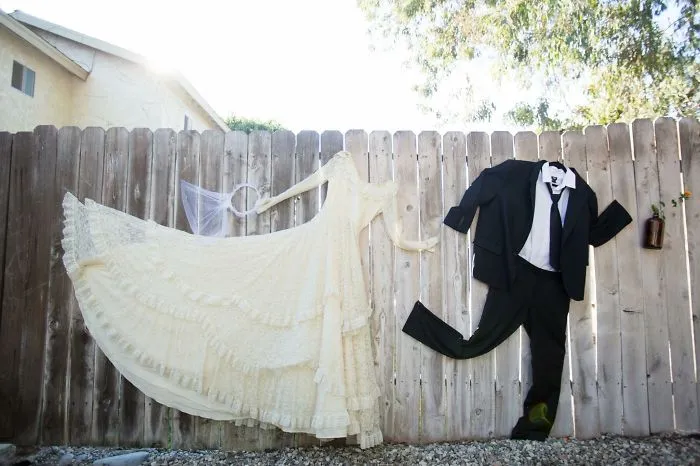 Wedding Day Backyard Fence