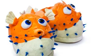 Giant Pufferfish Slippers Puts Your Boring Old Slippers To Shame