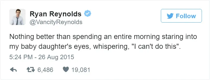 Ryan Reynolds’ Hilariously Honest Tweets About His Daughter Are Even Better Than Deadpool