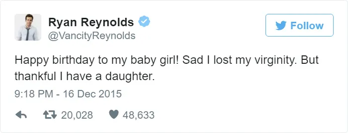 Ryan Reynolds’ Hilariously Honest Tweets About His Daughter Are Even Better Than Deadpool