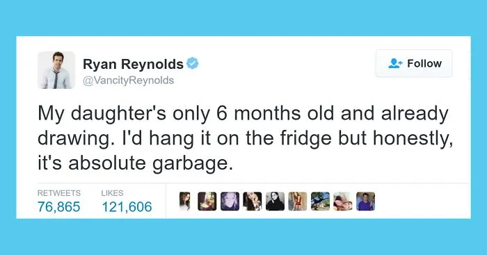 Ryan Reynolds’ Hilariously Honest Tweets About His Daughter Are Even Better Than Deadpool