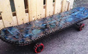 I Created A Skateboard Sculpture From Scrap Metal