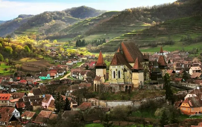 Biertan Village In Transylvania, Romania