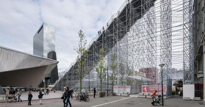MVRDV's Gigantic Scaffold Staircase In Rotterdam Just Opened To Public