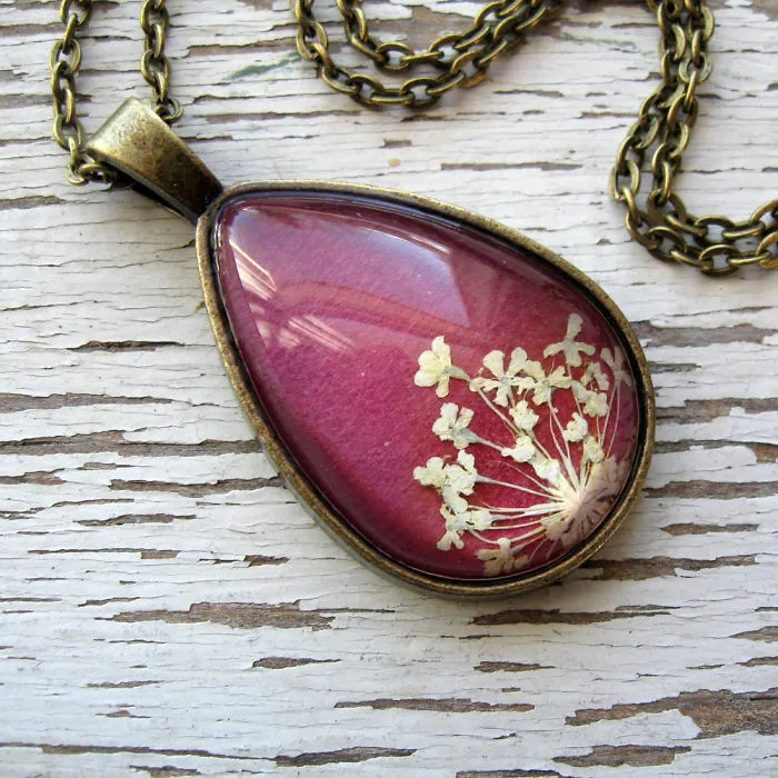 Botanical Pressed Flower Jewelry That I Make From Real Flowers
