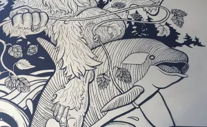 I Spent 52 Hours Painting Sasquatch Riding An Orca On The Wall