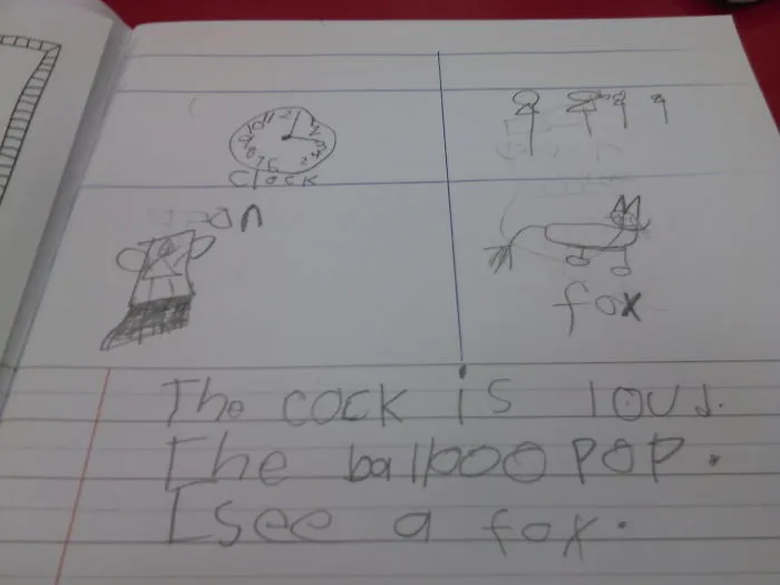 Grade One Child Learning 'o' Sound