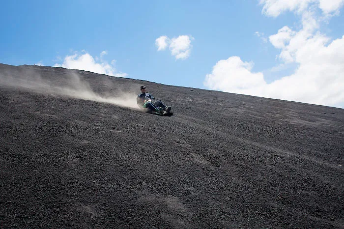 Insane Active Volcano Boarding