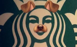 I Used The Snapchat Face Filters On The Starbucks Logo